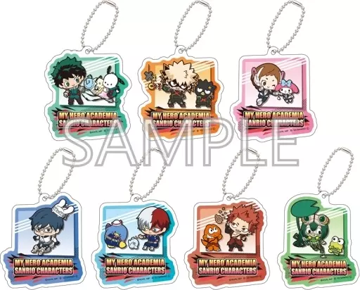 全7種セット 「僕のヒーローアカデミア×サンリオキャラクターズ トレーディングアクリルキーホルダーA 1年A組」