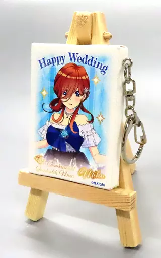 中野三玖(カラードレス絵柄) ミニキャンバスキーホルダー 「五等分の花嫁」 アニメイト限定