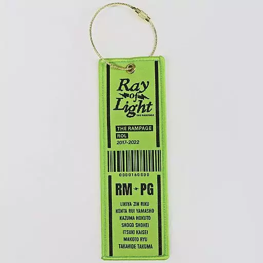 THE RAMPAGE ラゲッジタグキーホルダー(ライトグリーン) 「THE RAMPAGE LIVE TOUR 2022 “RAY OF LIGHT”」 静岡会場限定