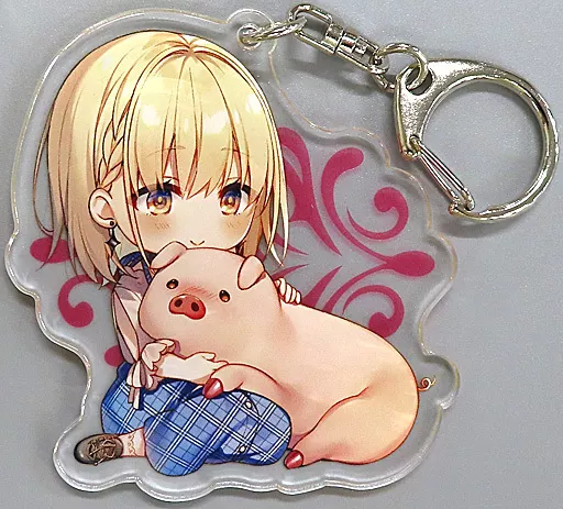 ジェス＆豚 描き下ろしアクリルキーホルダー 「ライトノベル 豚のレバーは加熱しろ 第2巻 メロンブックス限定版」 同梱特典