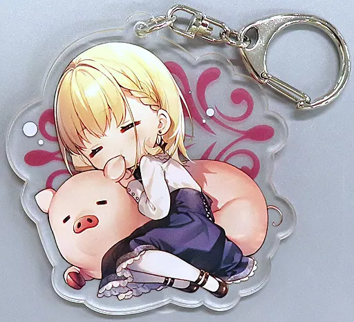 ジェス＆豚 描き下ろしアクリルキーホルダー 「ライトノベル 豚のレバーは加熱しろ 第3巻 メロンブックス限定版」 同梱特典