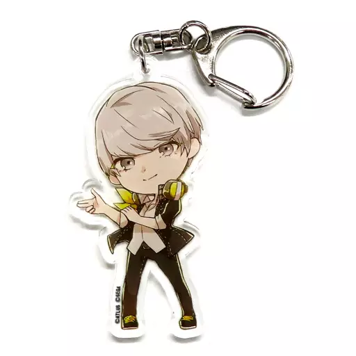 ペルソナ4 ダンシング・オールナイト アクリルキーホルダー 鳴上悠 主人公 駿河屋 -<中古>主人公(鳴上悠) デフォルメアクリルキーホルダー