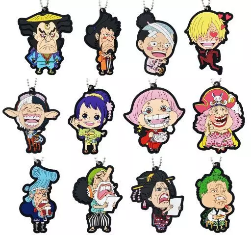 全12種セット ラバーマスコット 「一番くじ ワンピース 見参!赤鞘九人男～第二弾～」 H賞