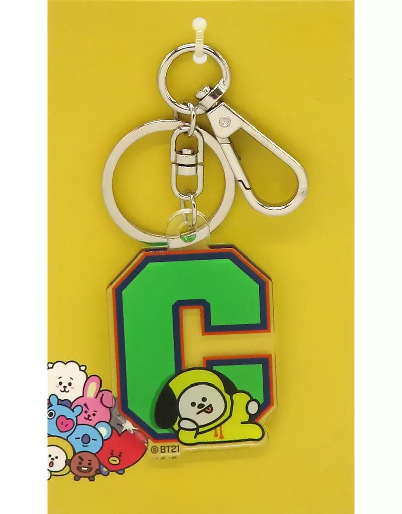 CHIMMY(ジミン) アクリルイニシャルキーホルダー 「BT21」