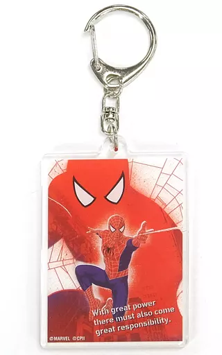 スパイダーマン/With great power… アクリルキーホルダー 「Happyくじ MARVEL スパイダーマン：ノー・ウェイ・ホーム vol.2」 アクリルキーホルダー賞