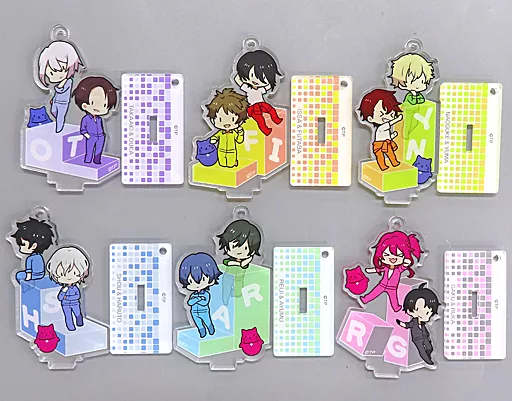 全6種セット 「ツキノ芸能プロダクション VAZZROCK スタンド付きアクリルキーホルダーコレクション」