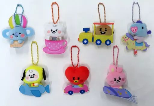 全7種セット トレーディングぬいぐるみキーホルダー Night ATTRACTION 「BT21」 TSUTAYA限定