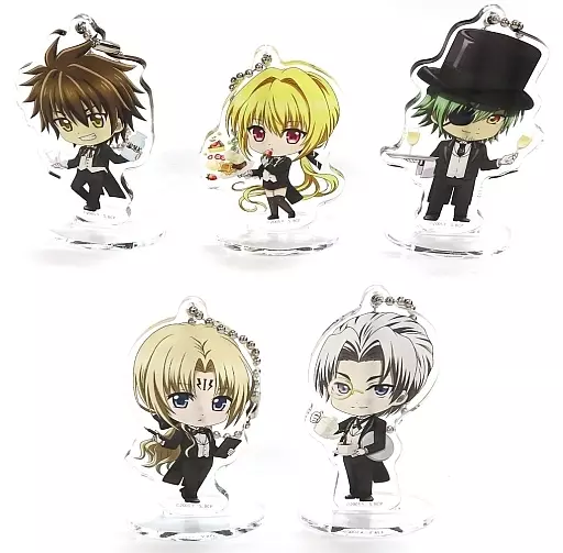 全5種セット まるっとスタンドキーホルダー 「DMMスクラッチ! BLACK CAT」 D賞