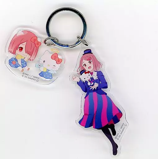 星野みやこ＆ハローキティ キーリング 「私に天使が舞い降りた!×サンリオキャラクターズ アトレ秋葉原に天使が舞い降りた!」