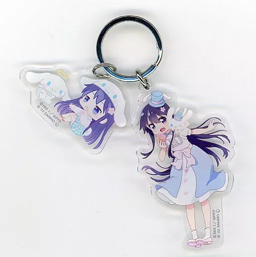 白咲花＆シナモロール キーリング 「私に天使が舞い降りた!×サンリオキャラクターズ アトレ秋葉原に天使が舞い降りた!」