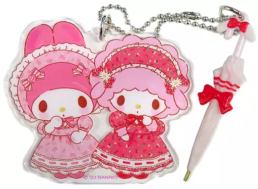 6.メロディ＆ピアノちゃん(傘チャーム) 「マイメロディ シークレットマスコットキーホルダー アカモモ」