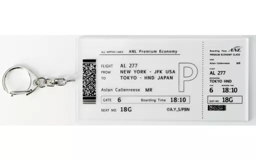 航空券風BIGアクリルキーホルダー 「BANANA FISH」