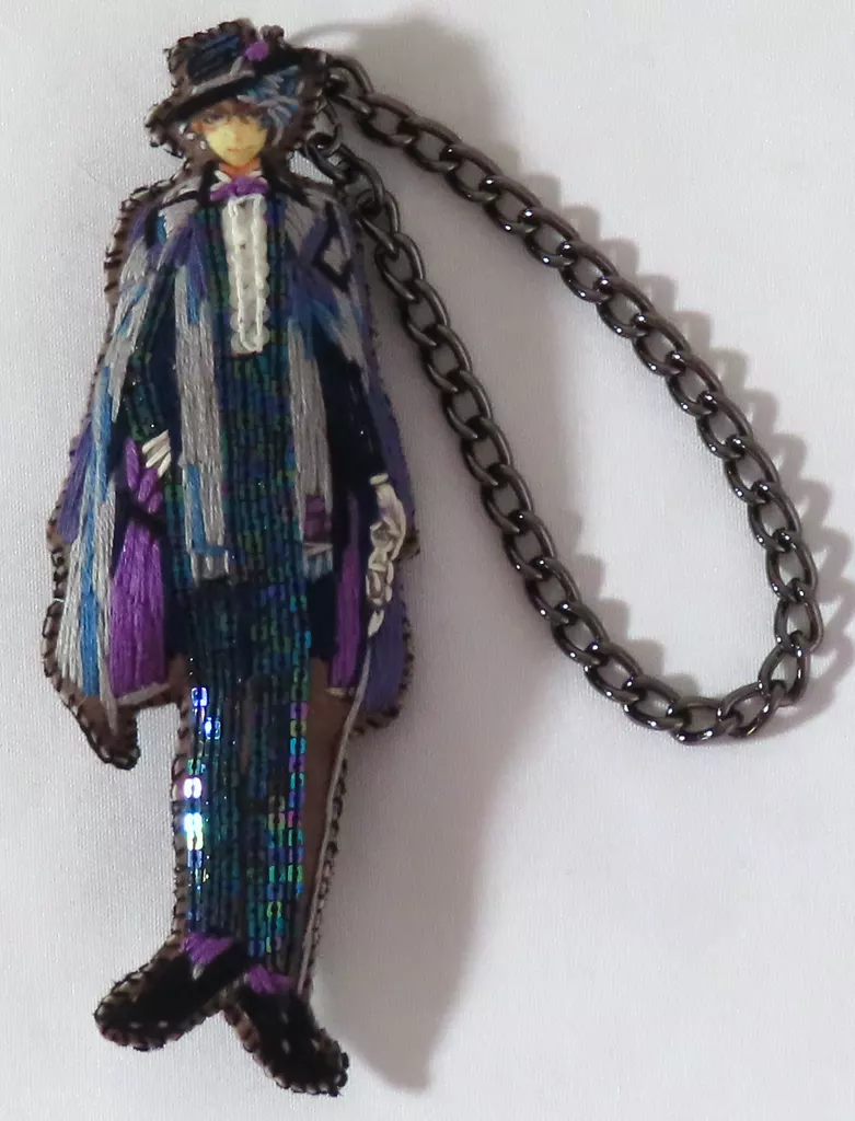 アズール・アーシェングロット 刺繍チャーム 「ディズニー ツイステッドワンダーランド展 ヴィランズから生まれた世界」