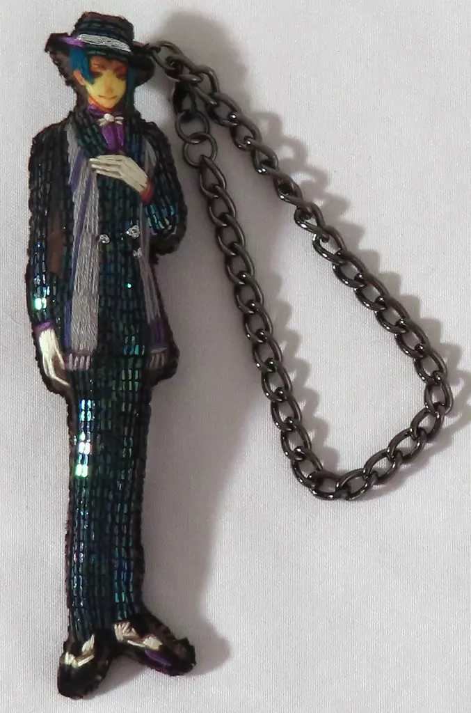 ジェイド・リーチ 刺繍チャーム 「ディズニー ツイステッドワンダーランド展 ヴィランズから生まれた世界」