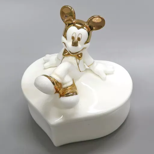 【ヴィンテージ】ミッキーマウス 小物入れ　　陶器 ヴィンテージ ミッキー＆ミニー 陶器人形/ 置物