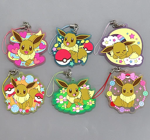 全6種セット 「ポケットモンスター イーブイだらけラバーストラップ」