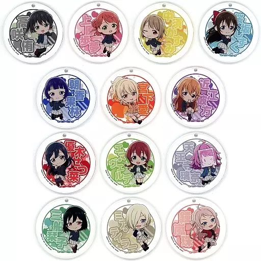 全13種セット アクリルマスコット きゅんキャラいらすとれーしょんず 「一番くじ ラブライブ!虹ヶ咲学園スクールアイドル同好会 秋色RetroModern」 P賞