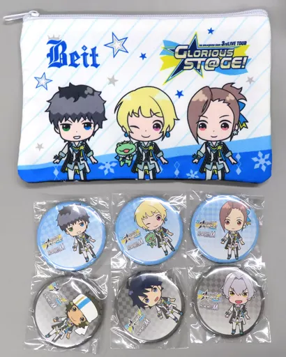Beit＆THE 虎牙道 ポーチ＆缶バッジ6種セット 「THE IDOLM＠STER SideM 3rdLIVE TOUR -GLORIOUS ST＠GE- LIVE Blu-ray Side MAKUHARI Complete Box」 ゲーマーズ購入特典