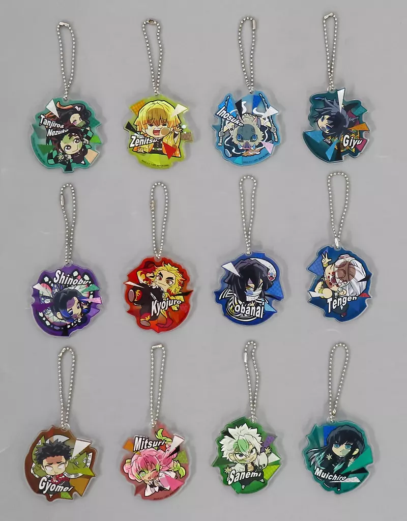 全12種セット 「鬼滅の刃 ぴた!でふぉめ 任務出発 アクリルキーホルダー」