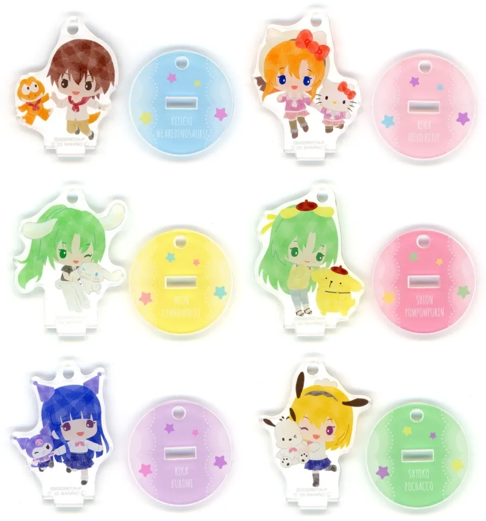 全6種セット 「ひぐらしのなく頃に卒×サンリオキャラクターズ リターンズ PremiumShop ミニアクリルスタンドキーホルダー」
