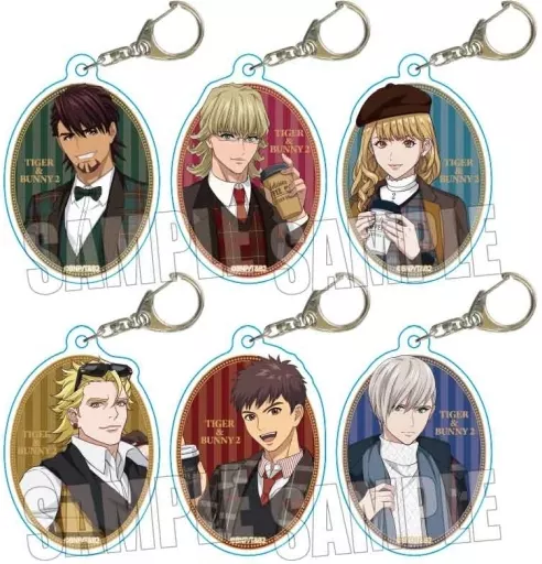 全6種セット 「トレーディングアクリルキーホルダー TIGER ＆ BUNNY 2 ブリティッシュファッションver.」