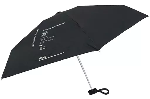AAA コンパクト折りたたみ傘(晴雨兼用) ブラック AAA 15TH ANNIVERSARYプレミアムグッズ第1弾