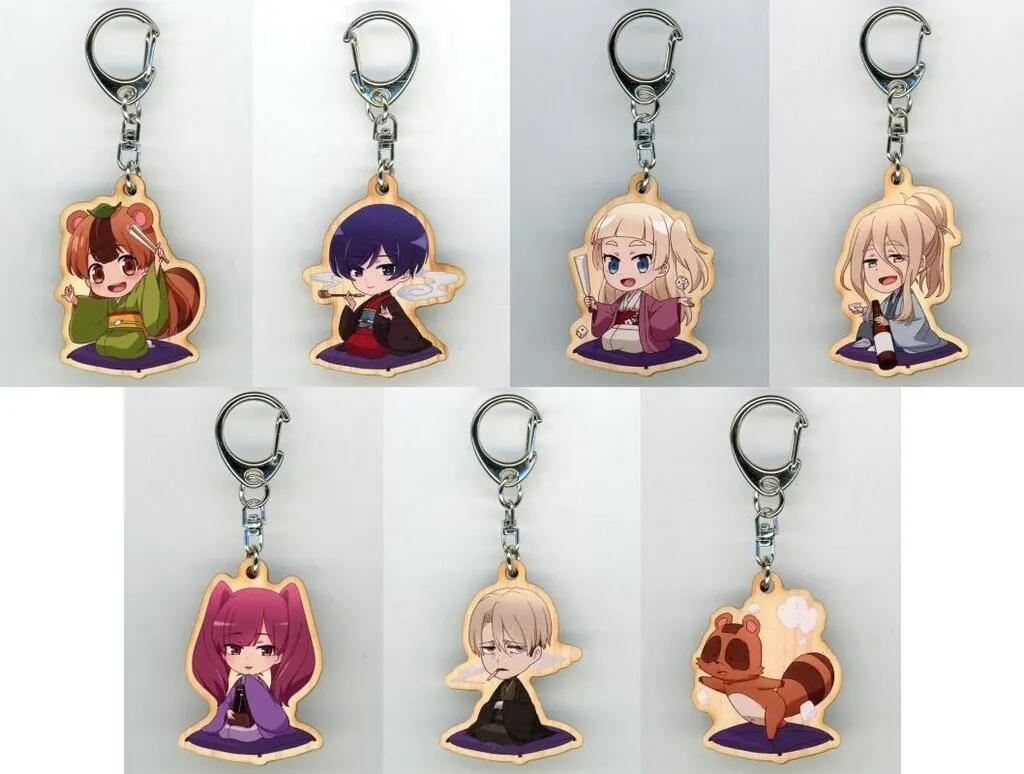 全7種セット 「うちの師匠はしっぽがない トレーディングウッドキーホルダー」