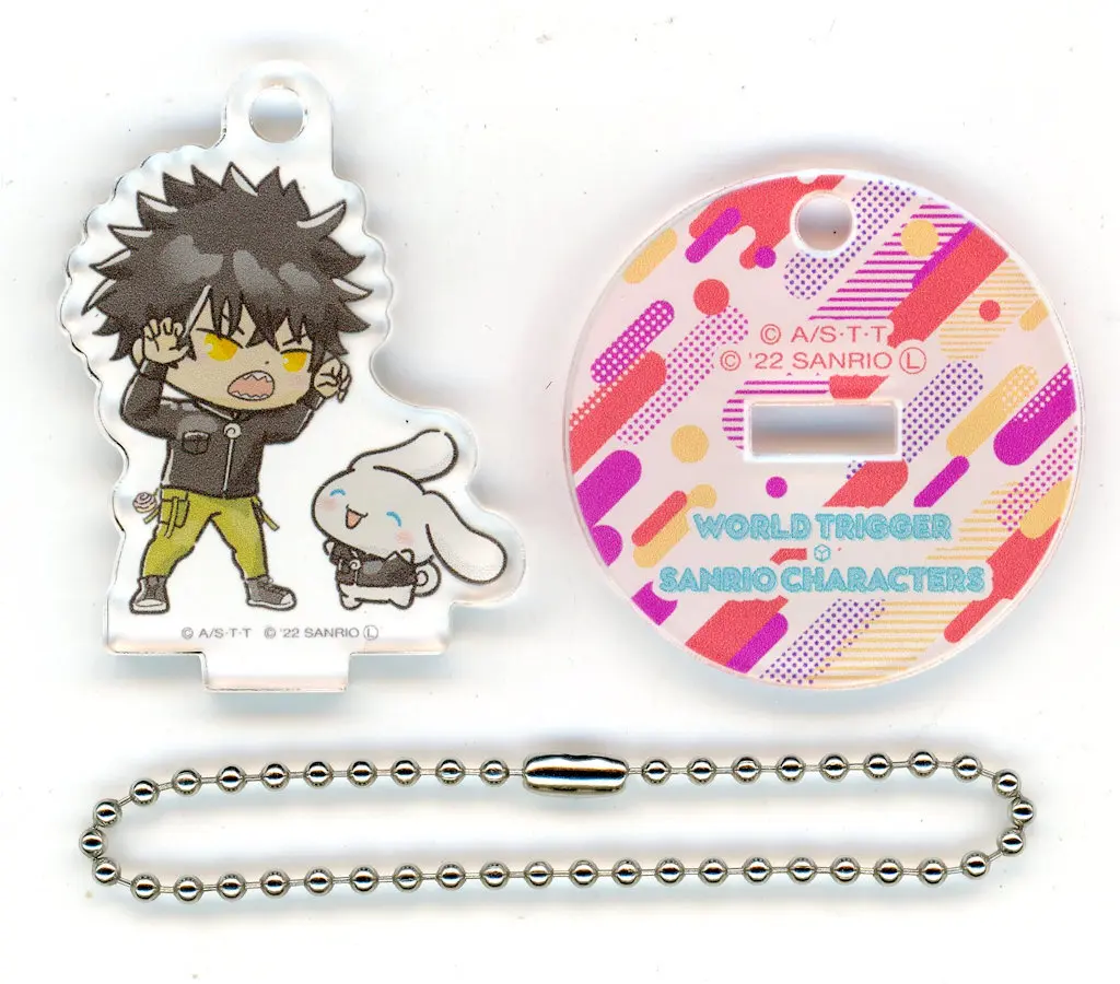 影浦雅人＆シナモロール 「ワールドトリガー×サンリオキャラクターズ PremiumShop 隊×サンリオキャラクターズ 第1弾 ミニアクリルスタンドキーホルダー」