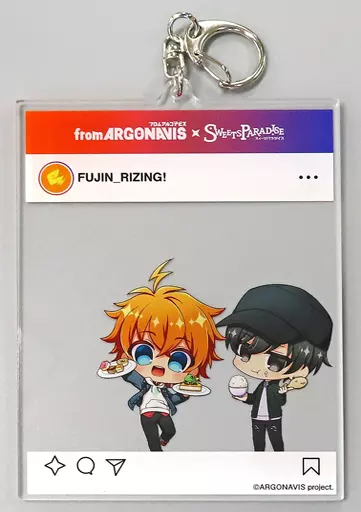 神ノ島風太＆椿大和(風神RIZING!) SNS風アクリルキーホルダー 「from ARGONAVIS×SWEETS PARADISE」