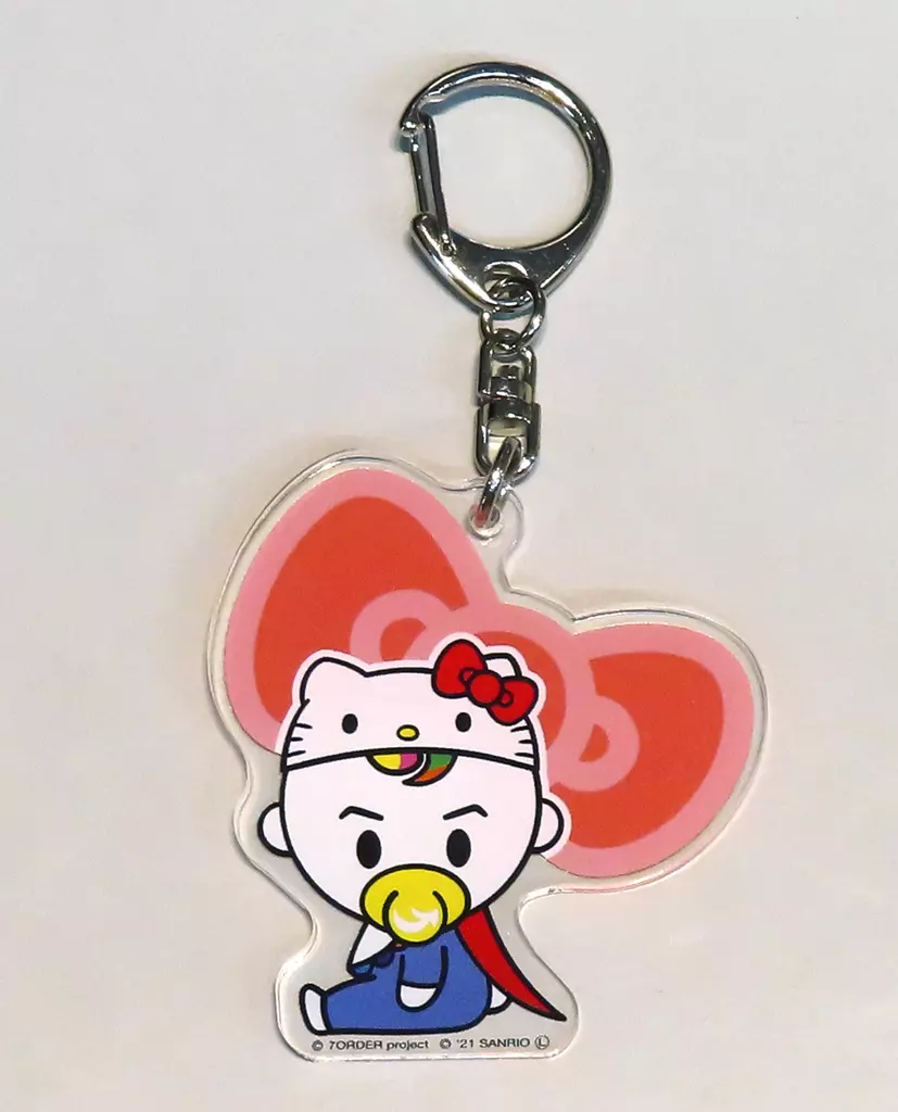 ハローキティ×小田ちゃん アクリルキーホルダー(リボン) 「サンリオキャラクターズ×7ORDER」