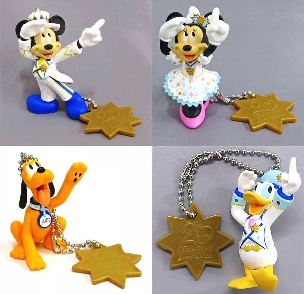 全4種セット 「東京ディズニーシー20周年 タイム・トゥ・シャイン! グランドフィナーレ キーチェーン」 東京ディズニーシー限定