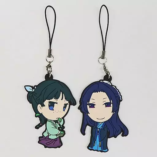 しのとうこイラスト ラバーストラップセット(2個セット) 「ライトノベル 薬屋のひとりごと 第9巻 しのとうこ先生描き下ろし猫猫・壬氏ラバーストラップセット」 主婦の友インフォスオンラインショップ有償特典