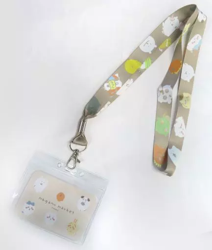 ブラウン ナガノフレンズ ネックストラップ 「ナガノ展～ちいかわ.ナガノのくま.ナガノ作品の原画が大集合!～」