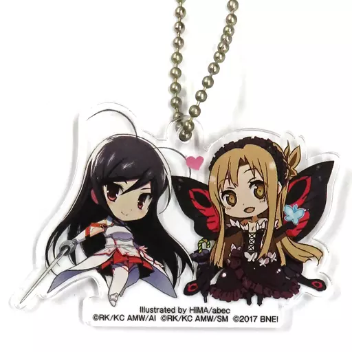 黒雪姫＆アスナ 描き下ろしSDキャラアクリルキーホルダー 「PS4/PS Vitaソフト アクセル・ワールド VS ソードアート・オンライン 千年の黄昏 電撃限定版」 同梱特典