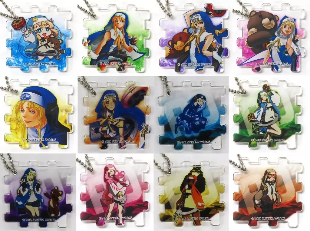 全12種セット どっちがより可愛いか……勝負です! アクリルパズルピース 「くじ引き堂 GUILTY GEAR ブリジット バースデーくじ」 C賞