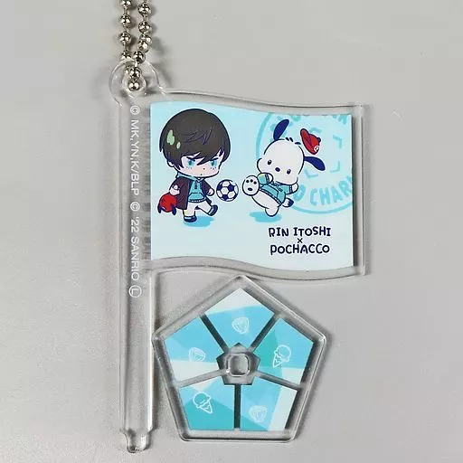 糸師凛＆ポチャッコ 「ブルーロック×サンリオキャラクターズ フラッグ型アクリルスタンドキーホルダー」 ローソン・Loppi・HMV＆BOOKS online限定