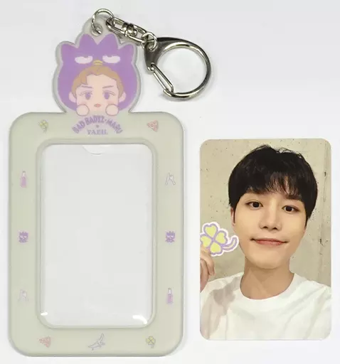 テイル×バッドばつ丸 フォトカードホルダーキーリング(フォトカード付き) 「NCT×サンリオキャラクターズ」 SMTOWN＆STOREグッズ