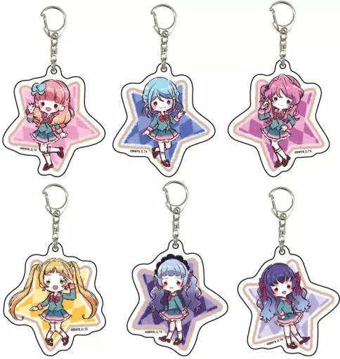 全6種セット 「アイカツフレンズ!＆アイカツオンパレード! トレーディングアクリルキーホルダー 01.グループA グラフアートイラスト」