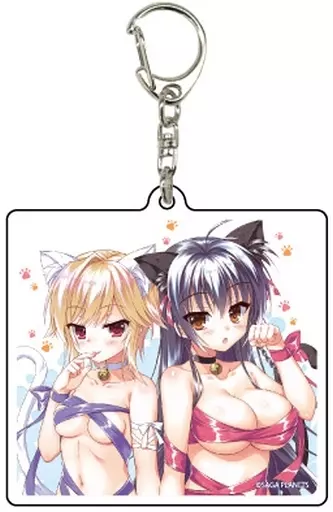 【良好品】 駿河屋 -<中古>僧間理亜＆城ケ崎絢華 「金色ラブリッチェ キーホルダー・アクリルキーホルダー