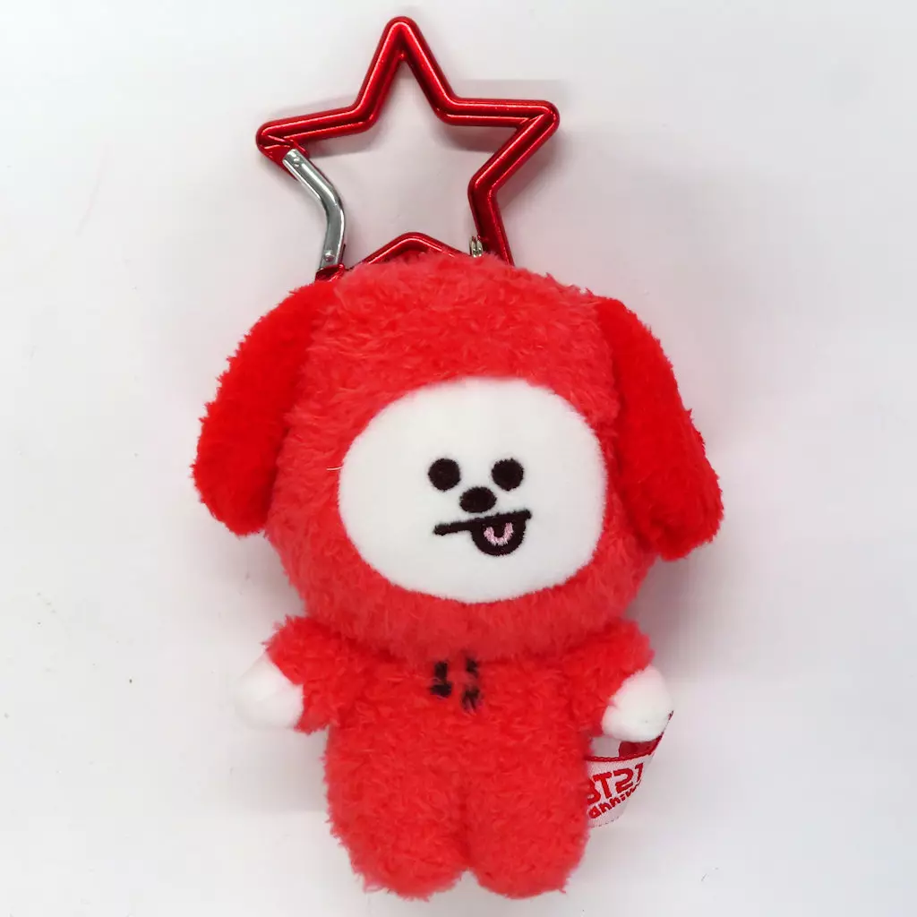 CHIMMY(ジミン) BT21 5周年記念 レインボーカラーマスコット レッド 「キャラデコ BT21 5thアニバーサリーケーキ CHIMMY」 プレミアムバンダイ限定 同梱品