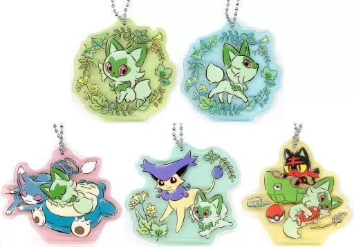 キーホルダー　全5種セット 「ポケットモンスター アクリルチャームコレクション にゃ!にゃにゃ!ニャオハ!」 ポケモンセンター限定
