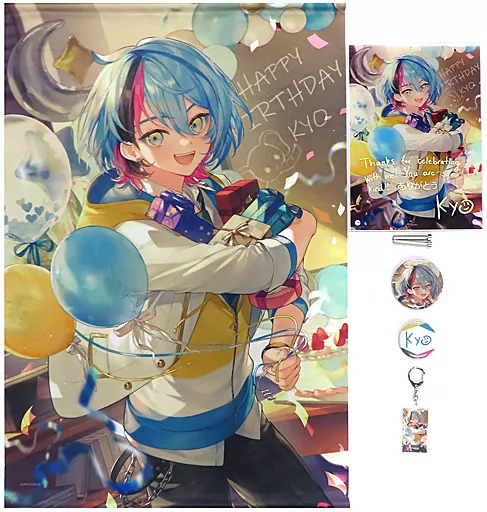 金子鏡 誕生日グッズフルセット 「バーチャルYouTuber にじさんじ NIJISANJI EN 金子鏡 誕生日 2022」