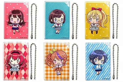 全6種セット 1.8mm厚アクリルキーチェーン 「MOLLY.ONLINEスクラッチ 創彩少女庭園」 G賞