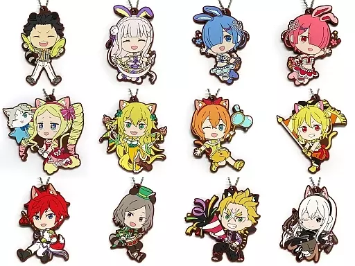 全12種セット ラバー きゅんキャラいらすとれーしょんず 「一番くじ Re：ゼロから始める異世界生活 ～AnimalParade～」 G賞