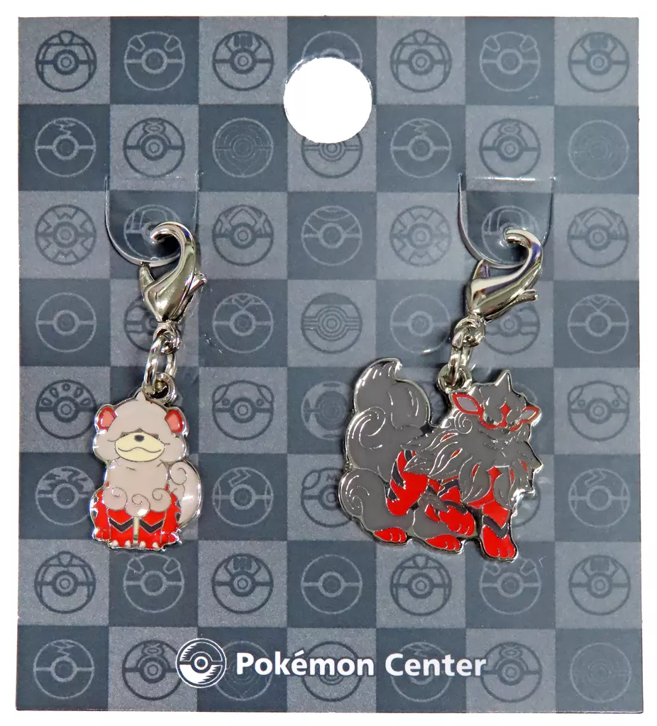 58.ガーディ＆59.ウインディ(ヒスイのすがた) 全国ずかんメタルチャーム(2個セット) 「ポケットモンスター」 ポケモンセンター限定