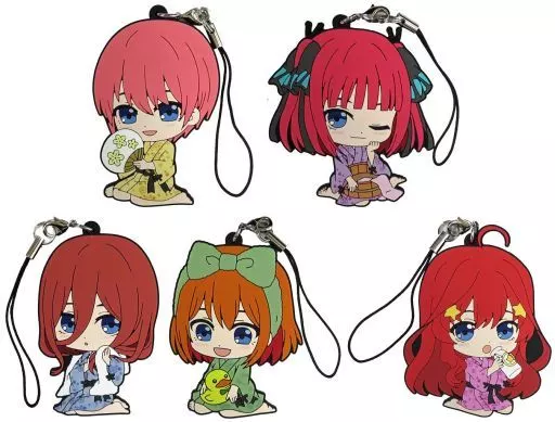 全5種セット 「映画 五等分の花嫁×極楽湯・RAKU SPA 癒し500%～五人五色のごくらく～ ぺたん娘トレーディングラバー 館内着Ver.」 極楽湯オンラインショップ限定