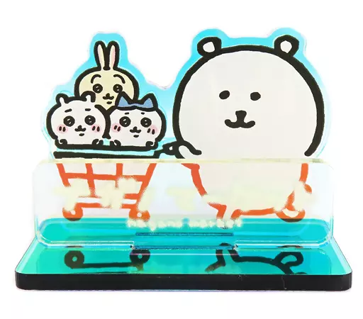 カート押すよ ホログラムアクリルスタンド 「ちいかわ なんか小さくてかわいいやつ×自分ツッコミくま」 ナガノマーケット限定_image