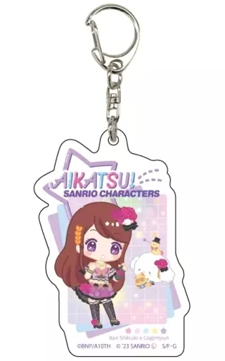 紫吹蘭×こぎみゅん 「アイカツ!×サンリオキャラクターズ アクリル 01.ミニキャライラスト」