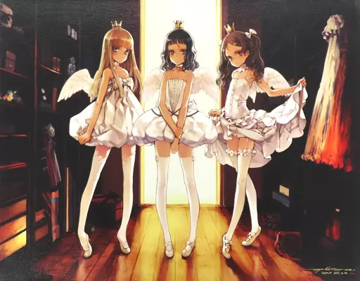 直筆サイン入り大槍葦人 キャンバスアート 「英雄＊戦姫GOLD」