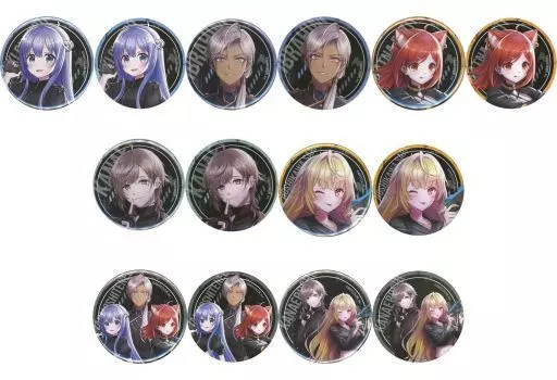 全7種セット 缶バッジ＆ステッカーセット 「くじスクエア バーチャルYouTuber にじさんじ」 E賞
